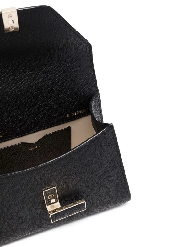 ★VALEXTRA★ISIDE ミニ ハンドバッグ カーフスキン ブラック Black Leather Micro handbag | Valextra Iside