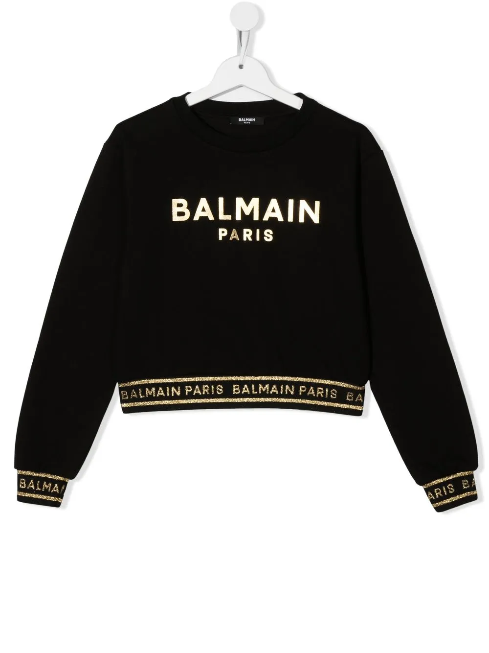 

Balmain Kids TEEN metallic-logo sweatshirt - Black