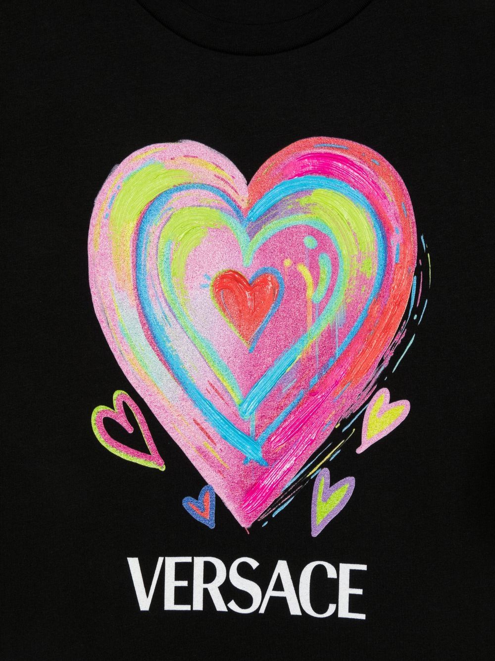Versace Kids T-shirt met logoprint - Zwart