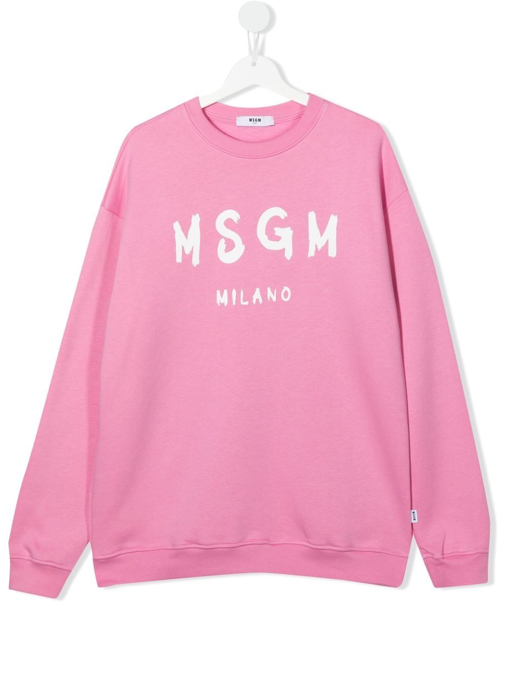 

MSGM Kids TEEN logo-print cotton jumper - Pink