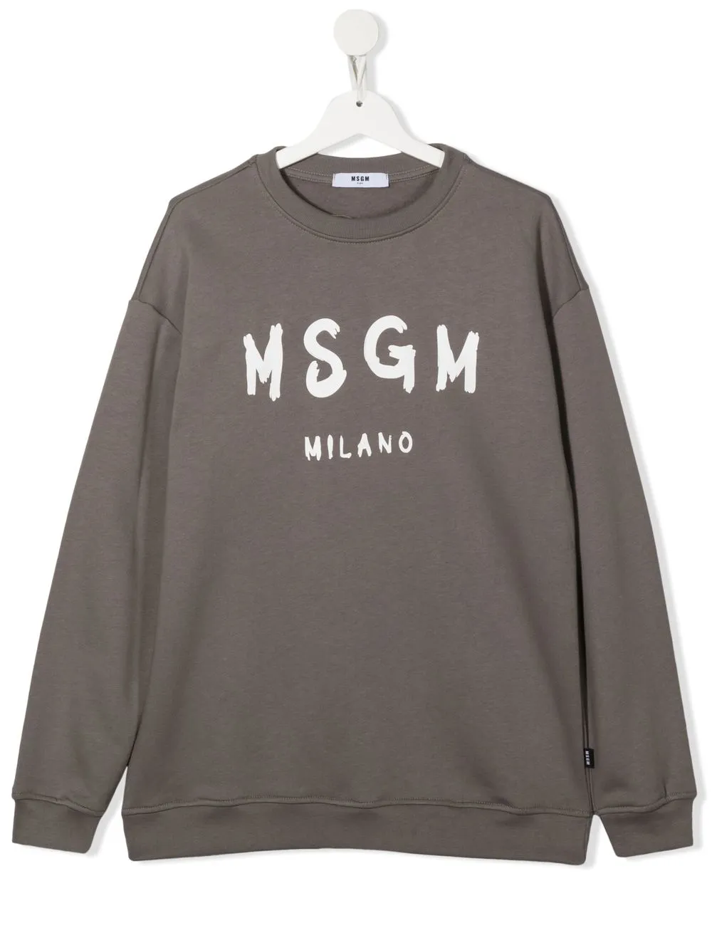 

MSGM Kids sudadera de manga larga con logo - Gris