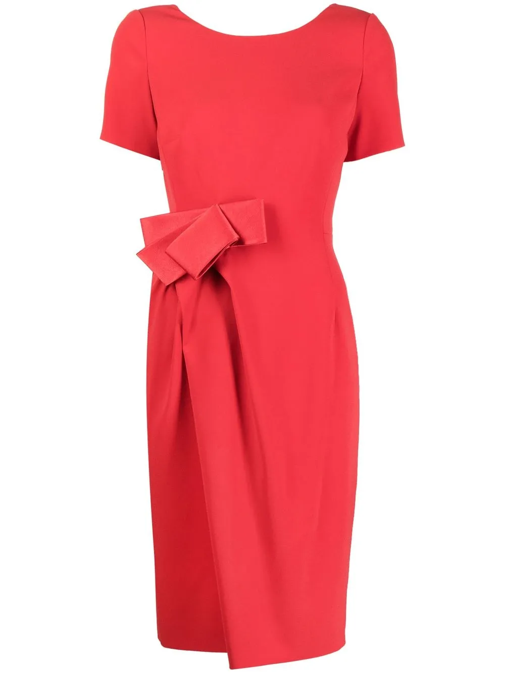 

Paule Ka vestido midi con detalle de moño - Rojo