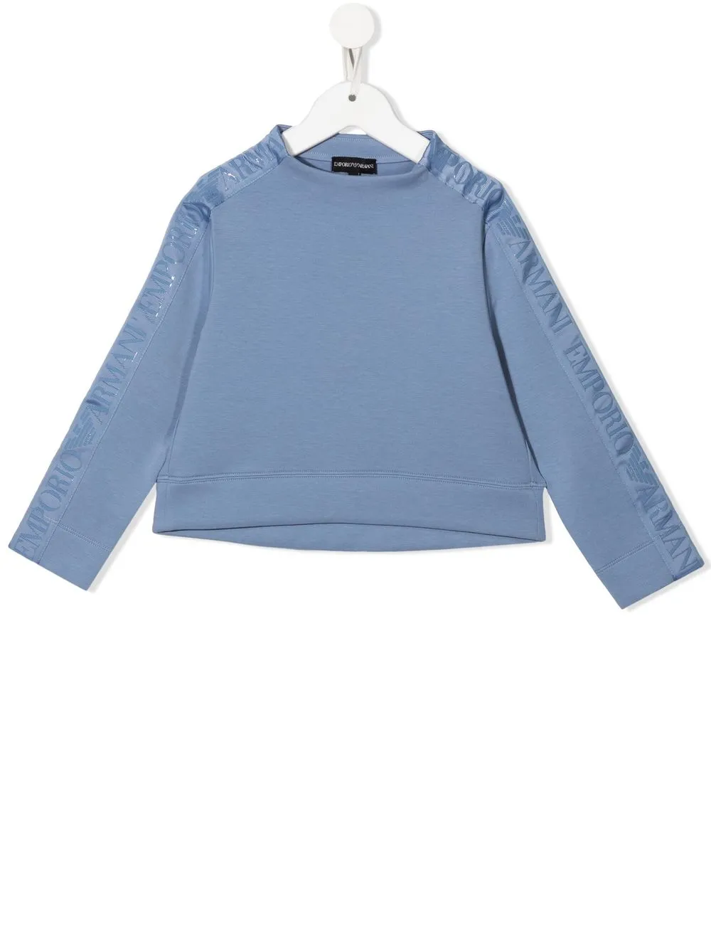 

Emporio Armani Kids sudadera con franja del logo - Azul