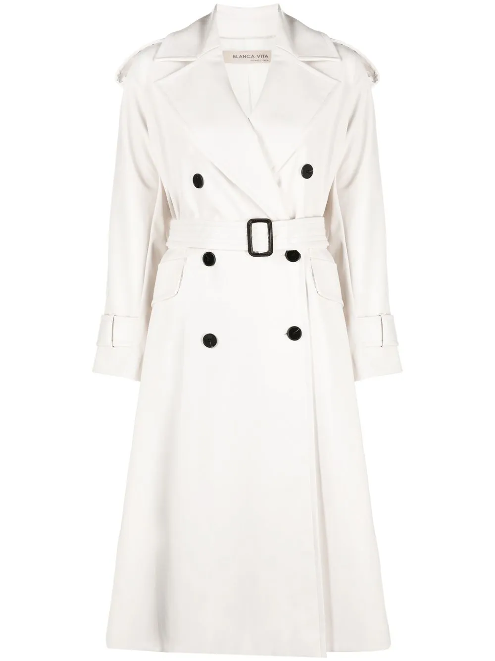 

Blanca Vita belted trench coat - Neutrals