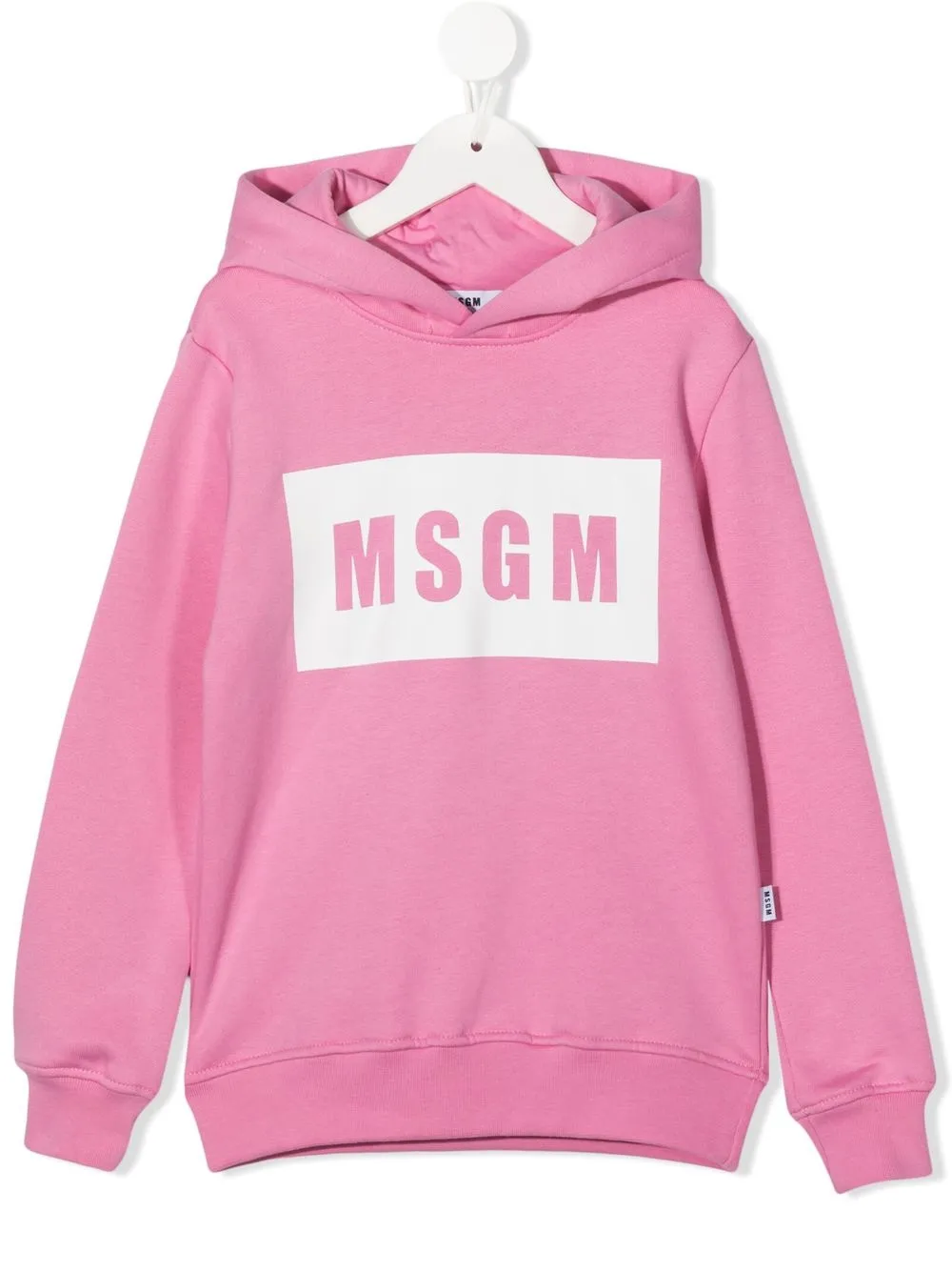 

MSGM Kids hoodie con logo estampado - Rosado