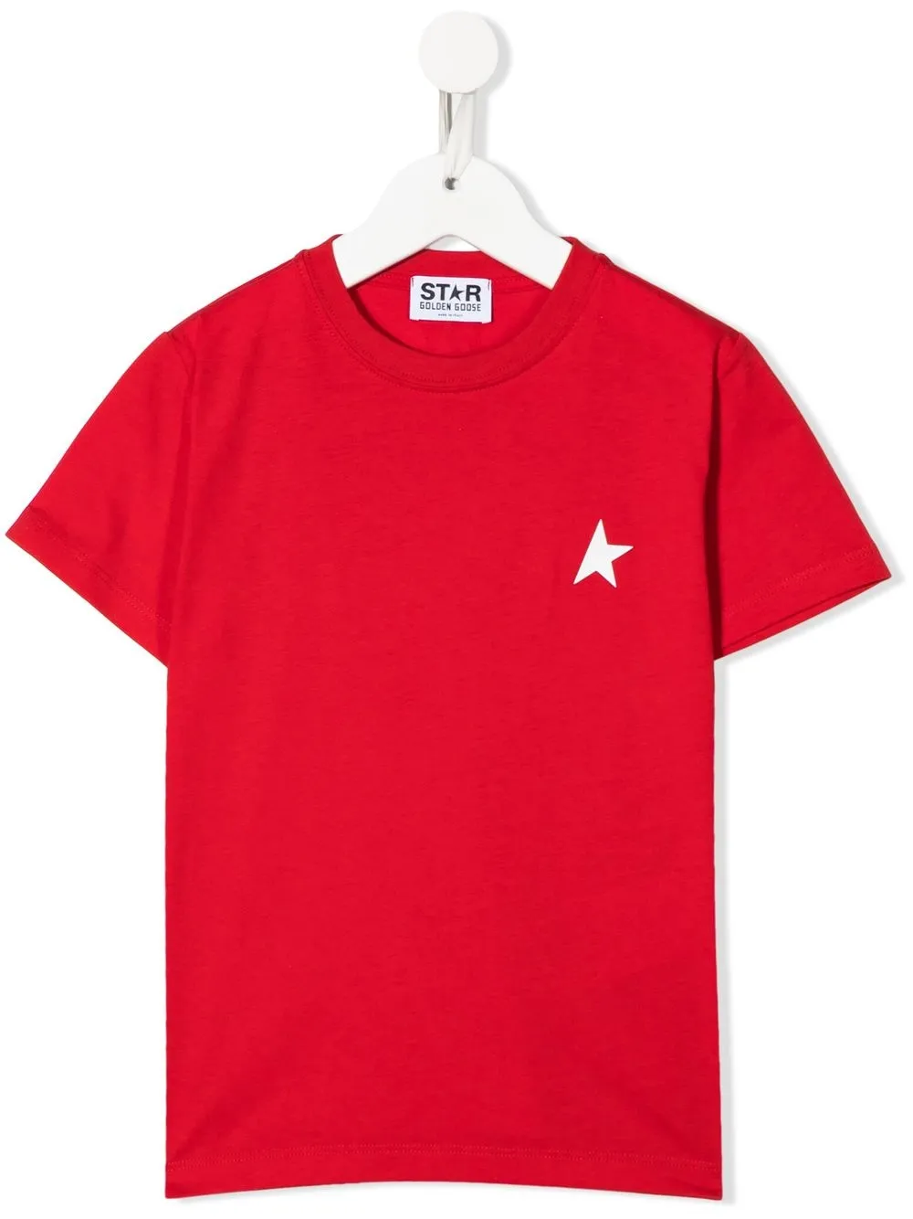 

Golden Goose Kids playera con cuello redondo y logo - Rojo