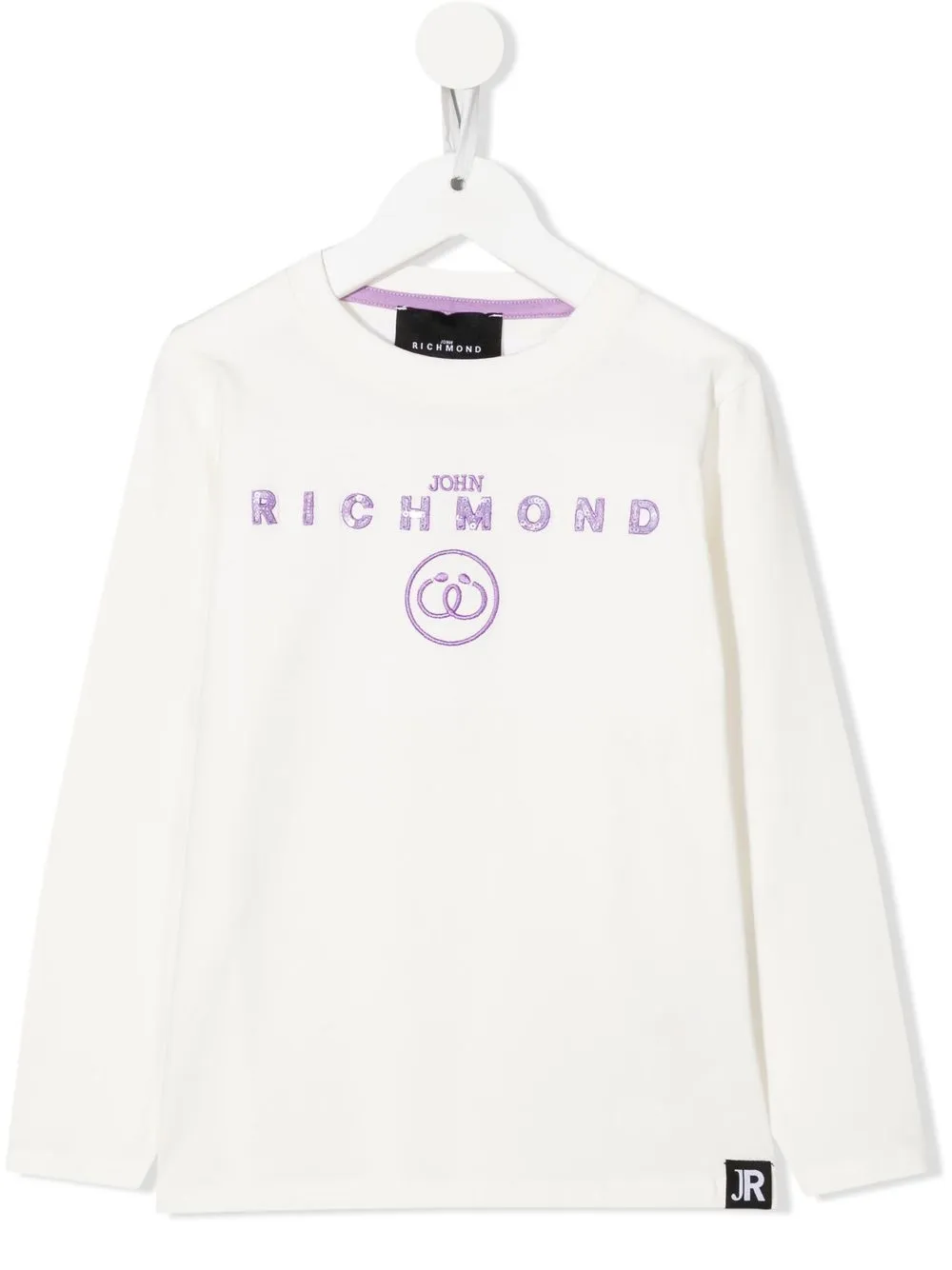 

John Richmond Junior playera con logo bordado - Blanco