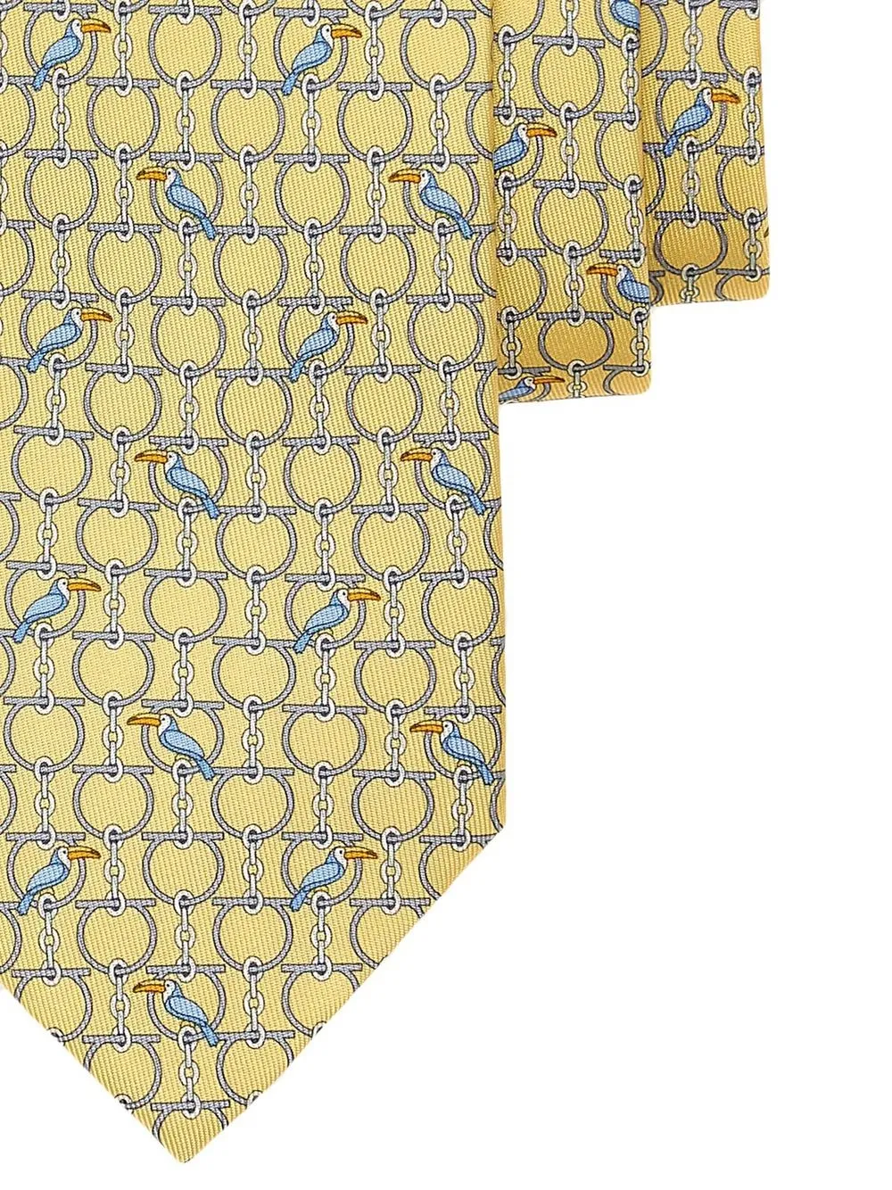 Ferragamo Zijden stropdas - Geel