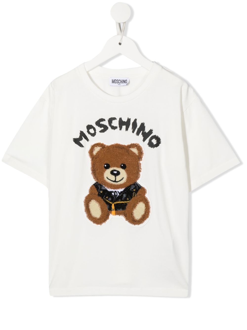 

Moschino Kids playera con logo estampado - Blanco