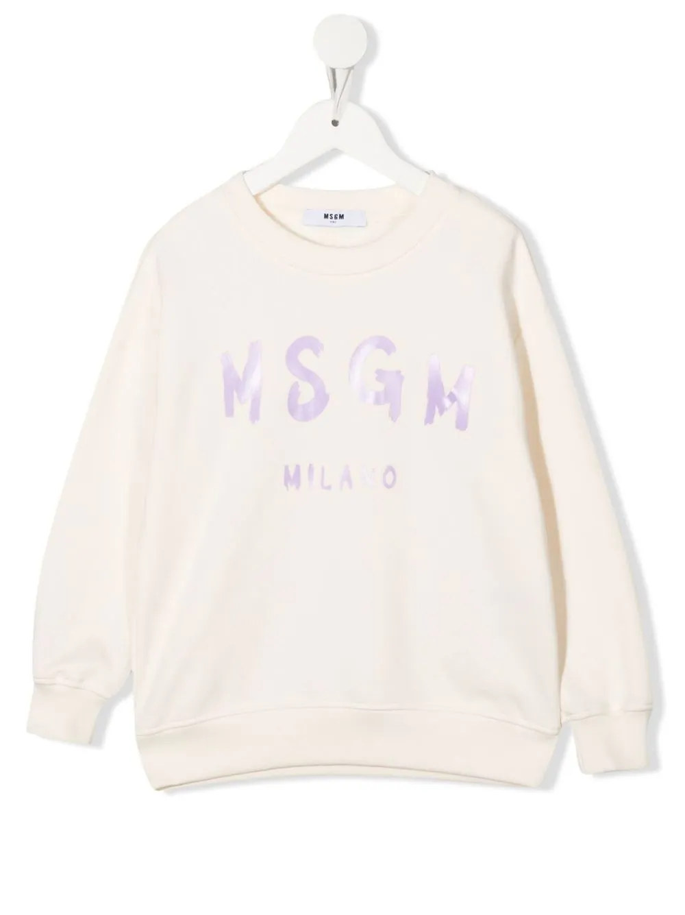 

MSGM Kids logo-print long-sleeve sweatshirt - Neutrals