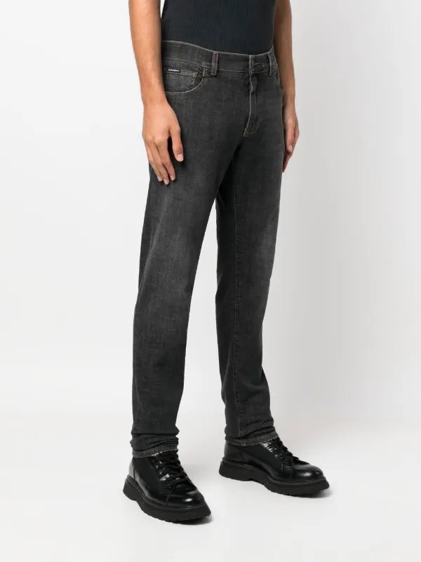 Dolce & Gabbana logo-plaque slim-cut Jeans - Farfetch