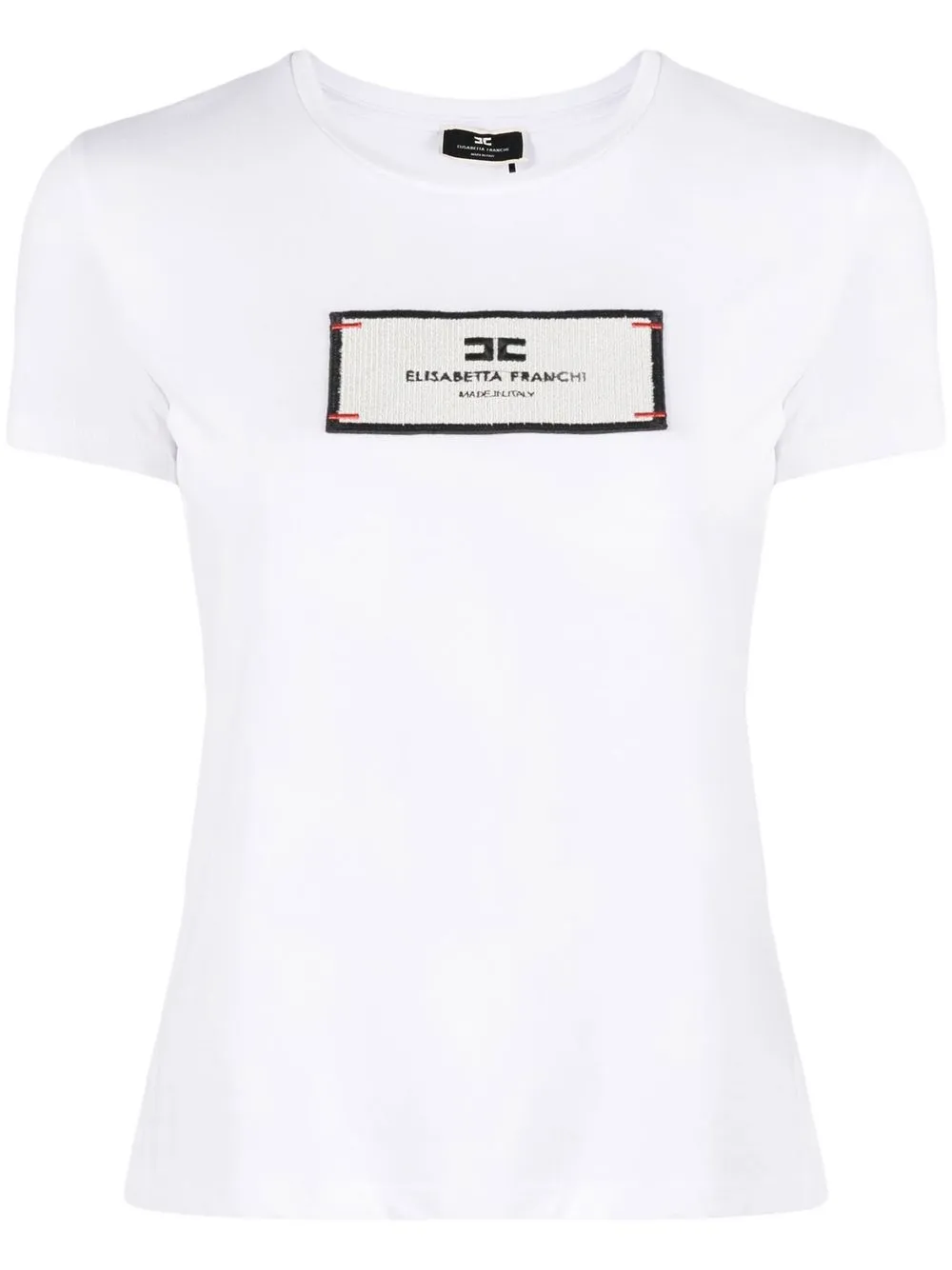 

Elisabetta Franchi logo-patch short-sleeve T-shirt - White