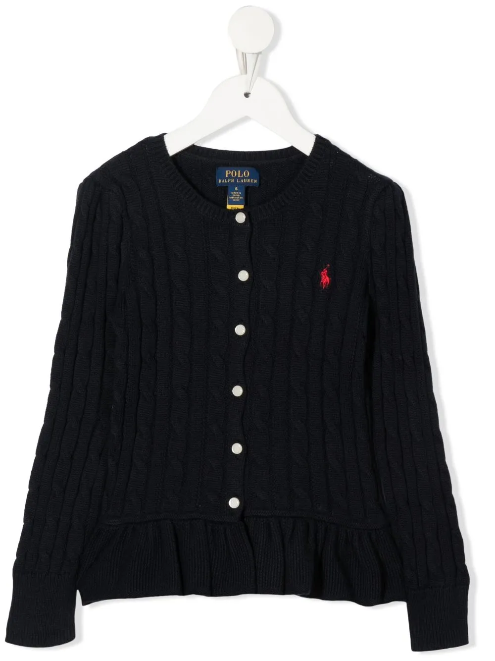 

Ralph Lauren Kids suéter en tejido de ochos con logo bordado - Azul