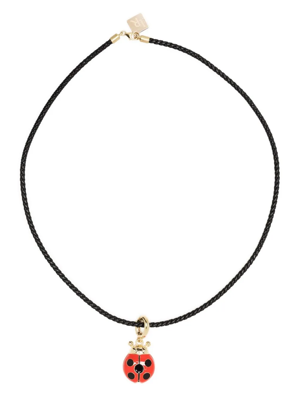 

Lauren Rubinski 14kt yellow gold enamel ladybird pendant necklace
