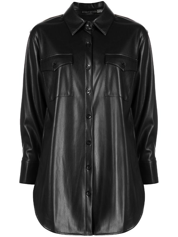 Alice and olivia on sale leather jacket sale