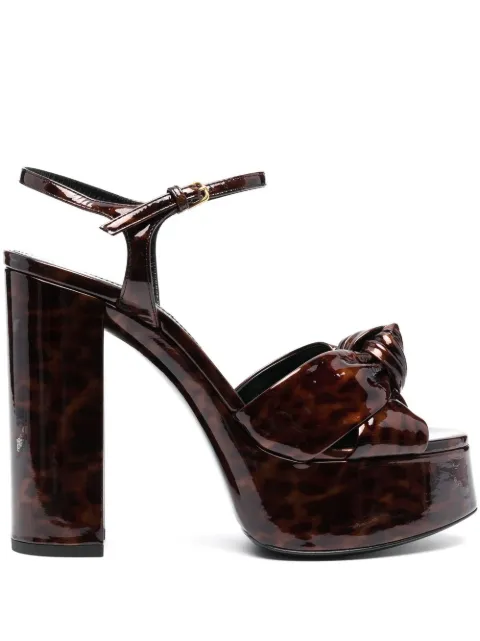 Saint Laurent patent platform sandals