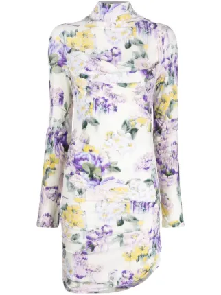 Sonia Off-White Floral Print Dress