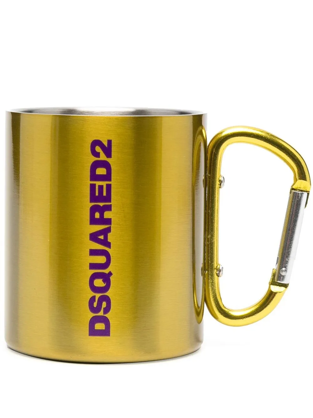 

Dsquared2 logo-print carabiner travel cup - Yellow