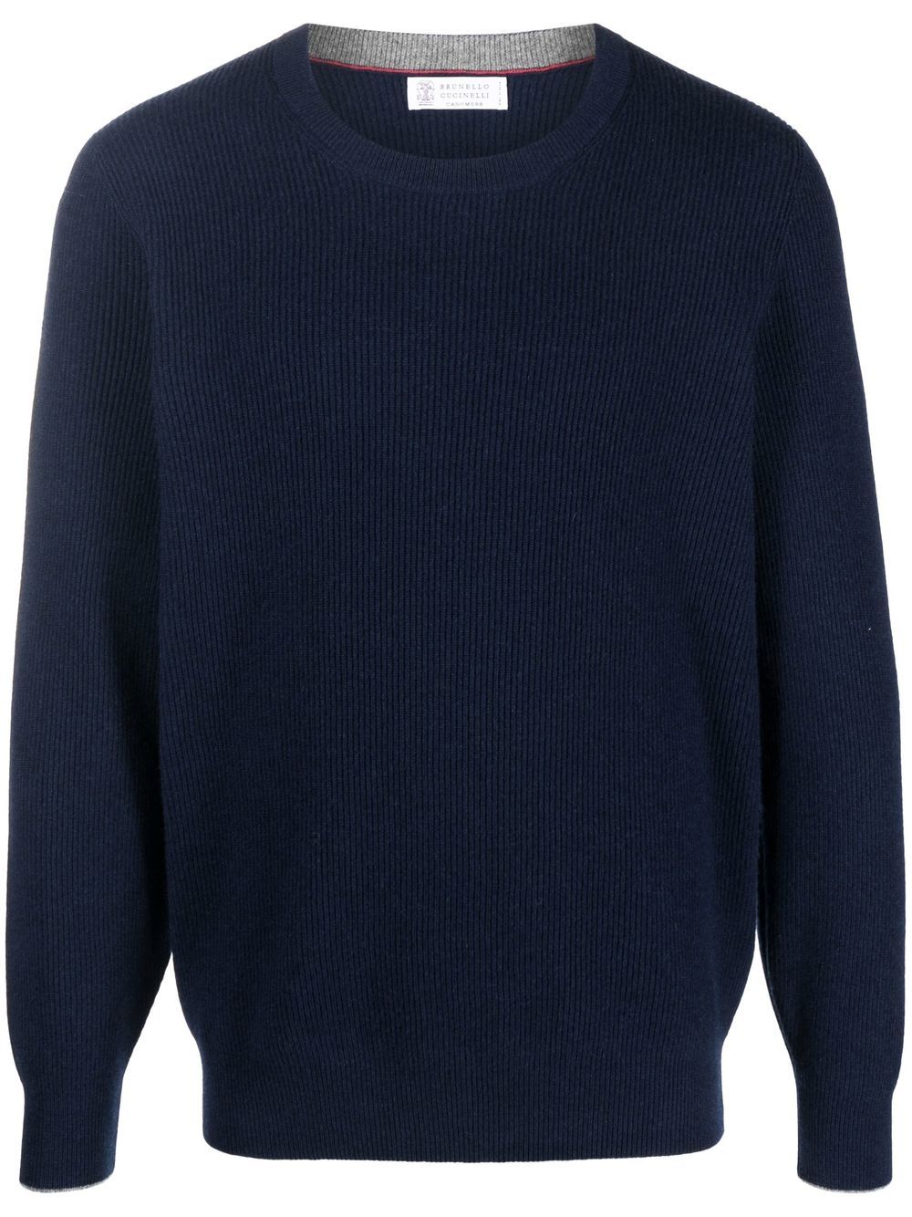 Brunello Cucinelli round-neck cashmere jumper - Blue