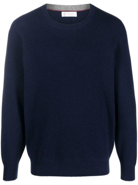 Brunello Cucinelli round-neck cashmere jumper Men