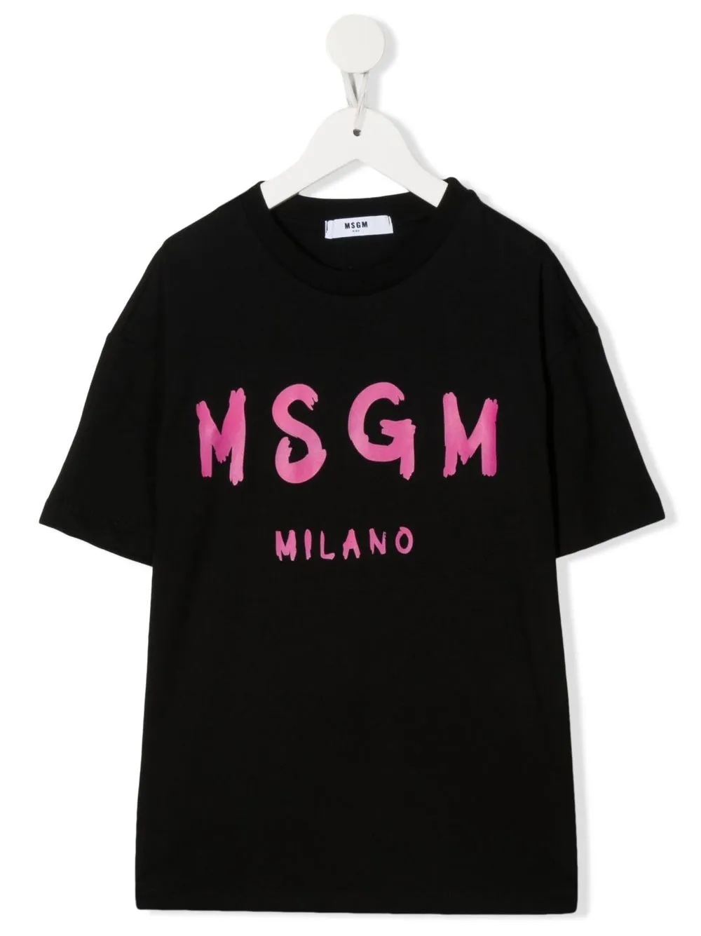 

MSGM Kids playera con logo estampado - Negro