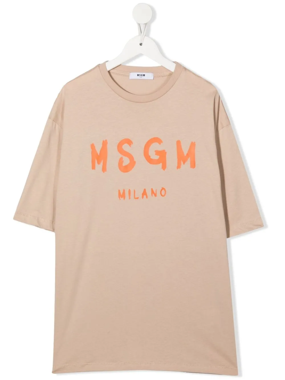 

MSGM Kids TEEN logo-print T-shirt - Neutrals