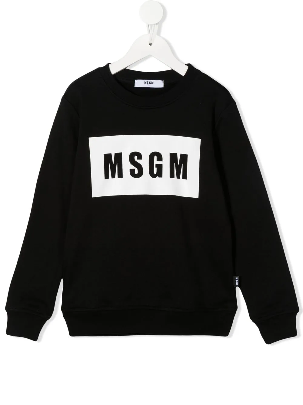 

MSGM Kids sudadera con logo estampado - Negro