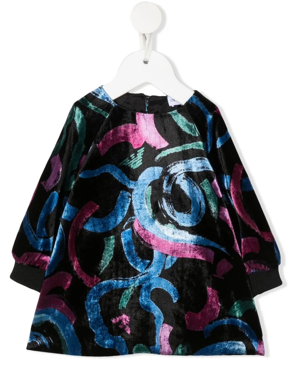 

Emporio Armani Kids vestido con estampado gráfico - Negro