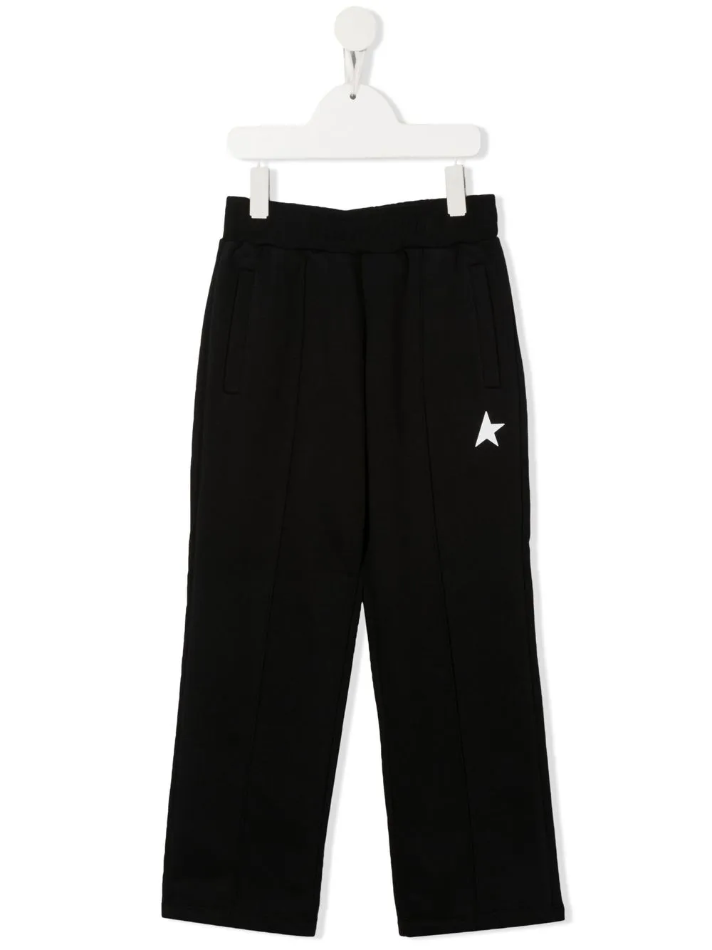 

Golden Goose Kids pantalones rectos con logo - Negro