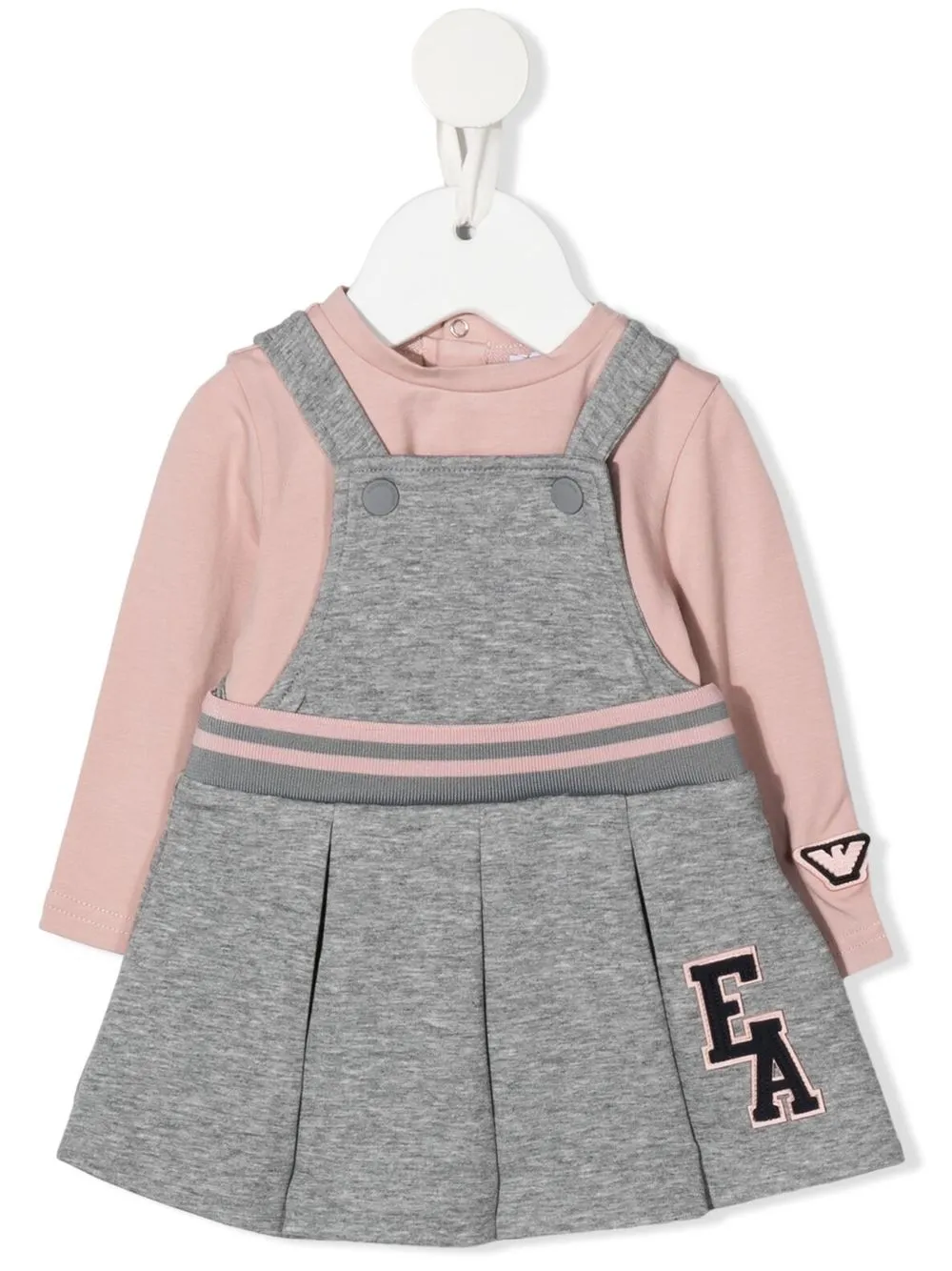 

Emporio Armani Kids vestido con parche del logo - Gris