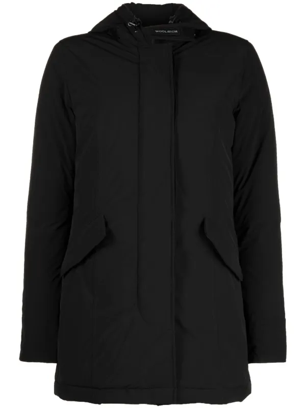 ＊ Woolrich/ウールリッチ  フーデッド パデッドジャケット ＊ Woolrich フーデッド パデッドジャケット | ブラック | FARFETCH JP