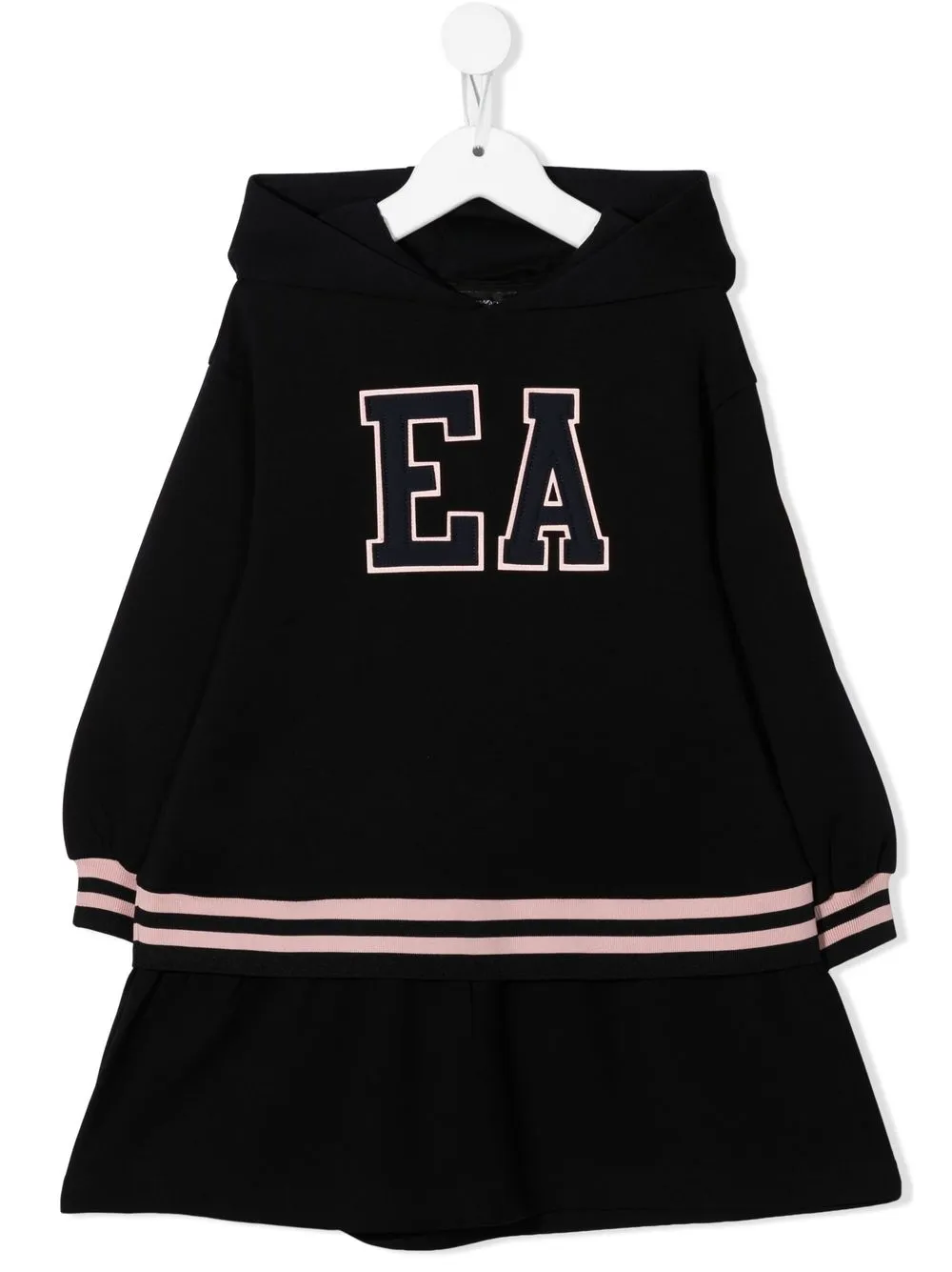 

Emporio Armani Kids vestido con capucha y logo bordado - Azul