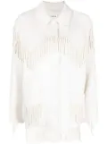 P.A.R.O.S.H. Leak frayed-trim oversize coat - Neutrals