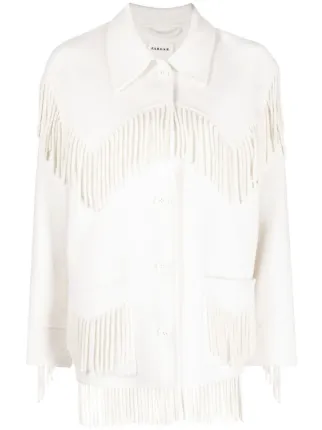 P.A.R.O.S.H. Leak frayed-trim Oversize Coat - Farfetch