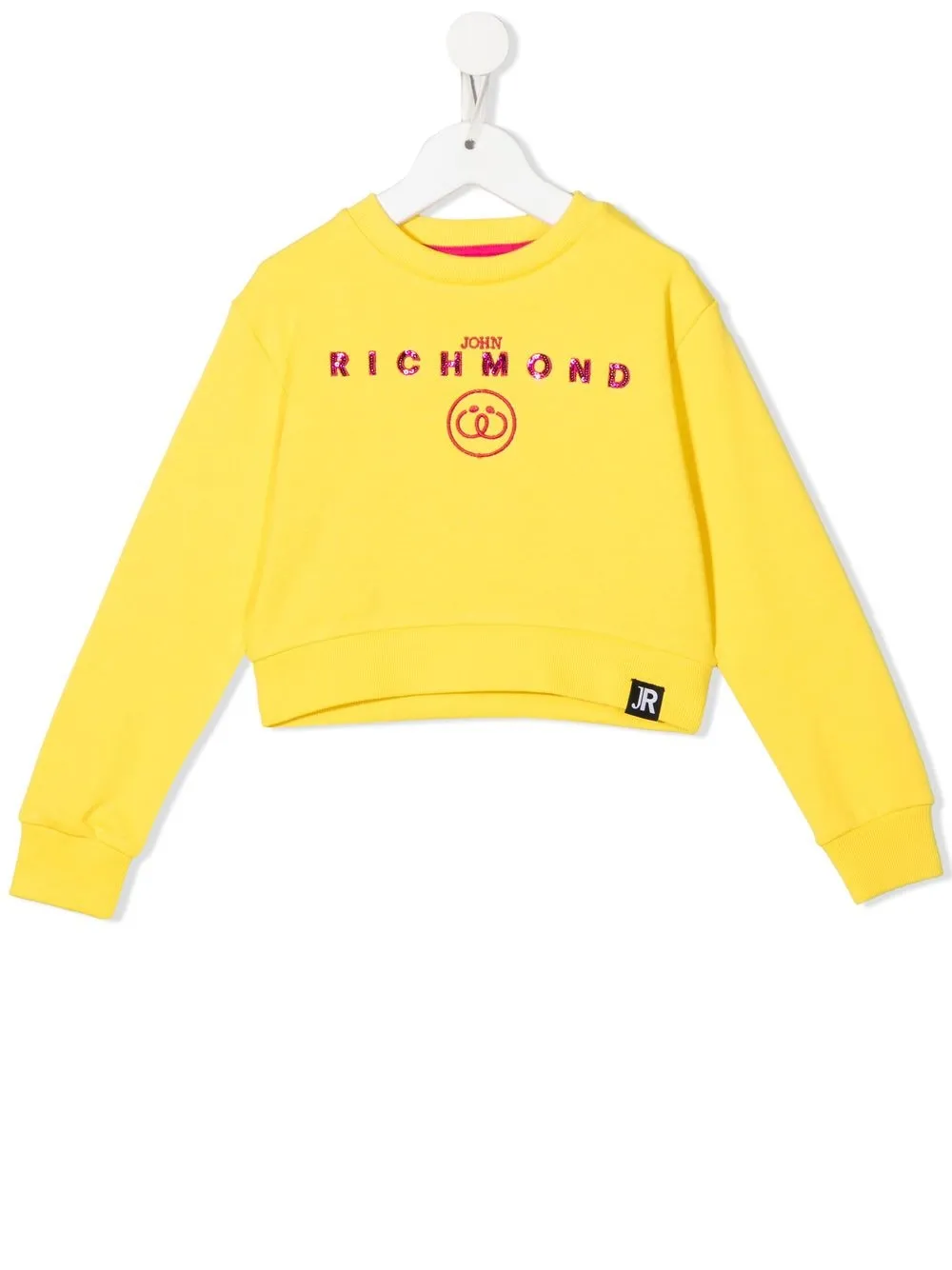 

John Richmond Junior sudadera bordada con lentejuelas - Amarillo