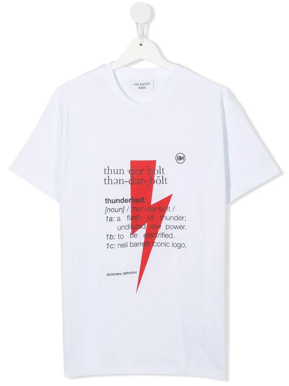 

Neil Barrett Kids playera Thunderbolt Entry - Blanco