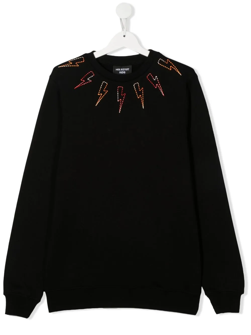 

Neil Barrett Kids lightning-bolt cotton sweatshirt - Black