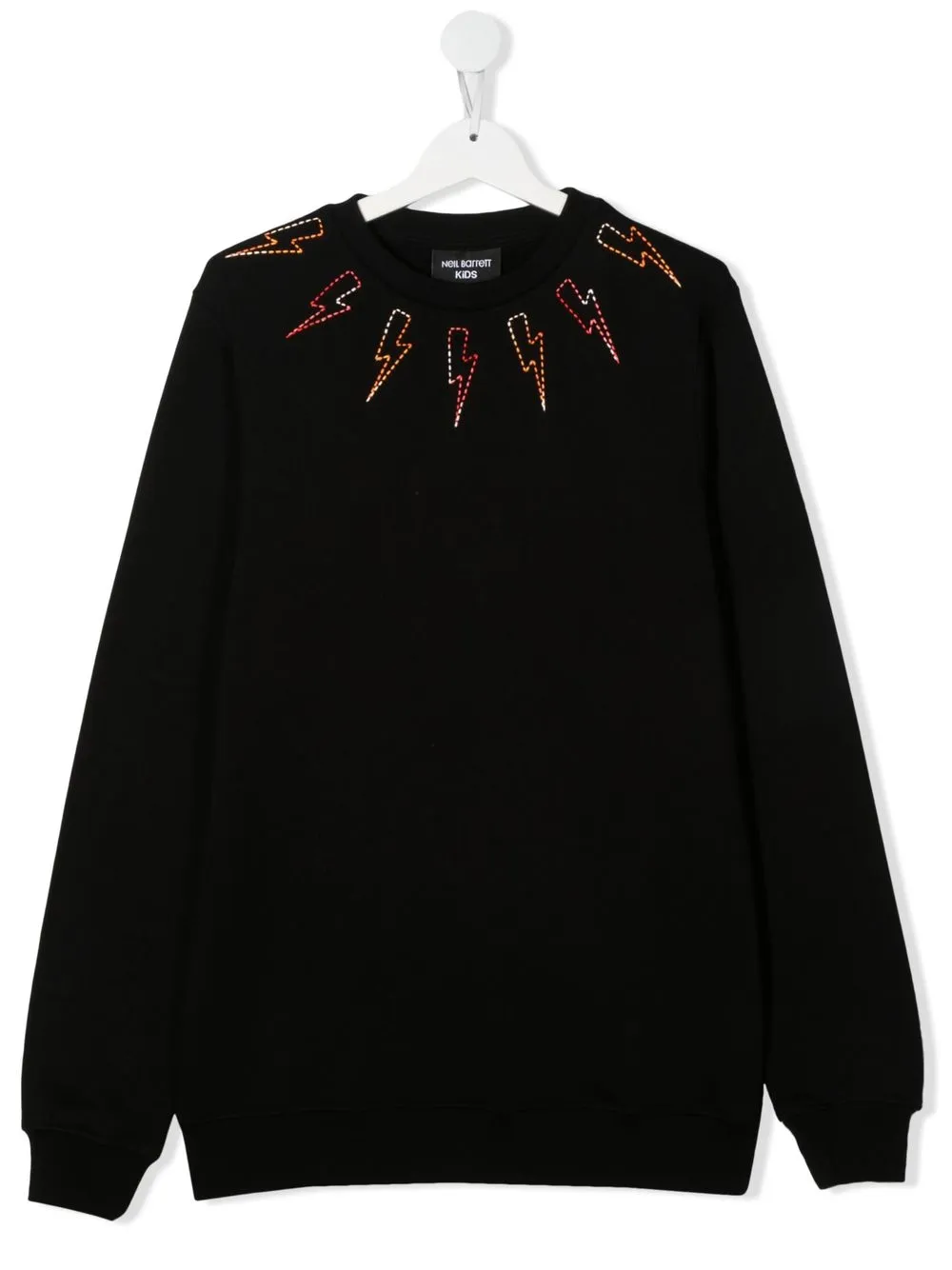 

Neil Barrett Kids sudadera con motivo Thunderbolt - Negro