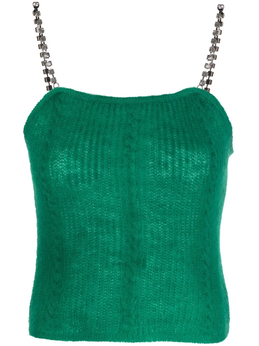 

Vivetta crystal-strap knitted vest top - Green