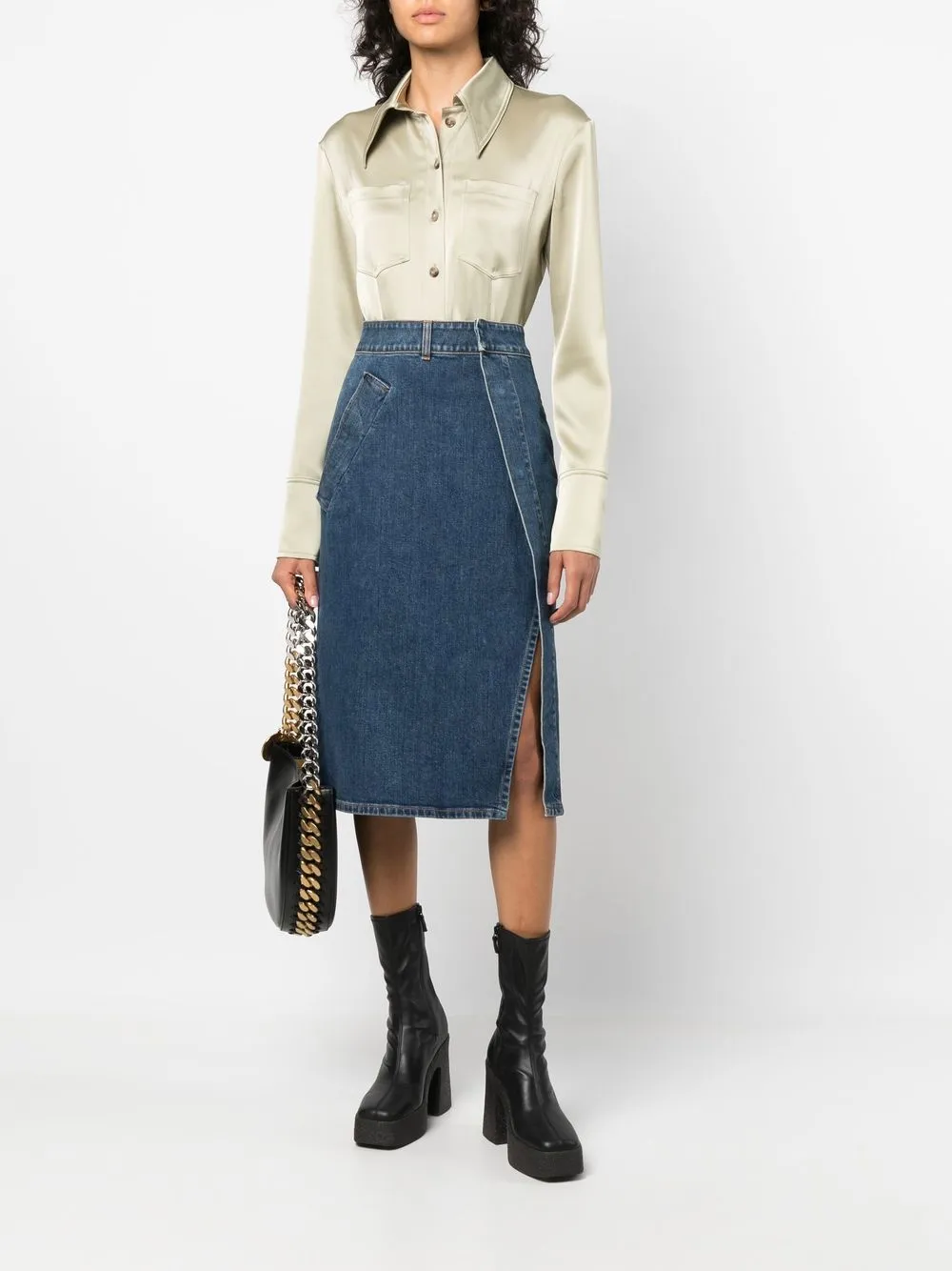 Stella McCartney Denim rok - Blauw