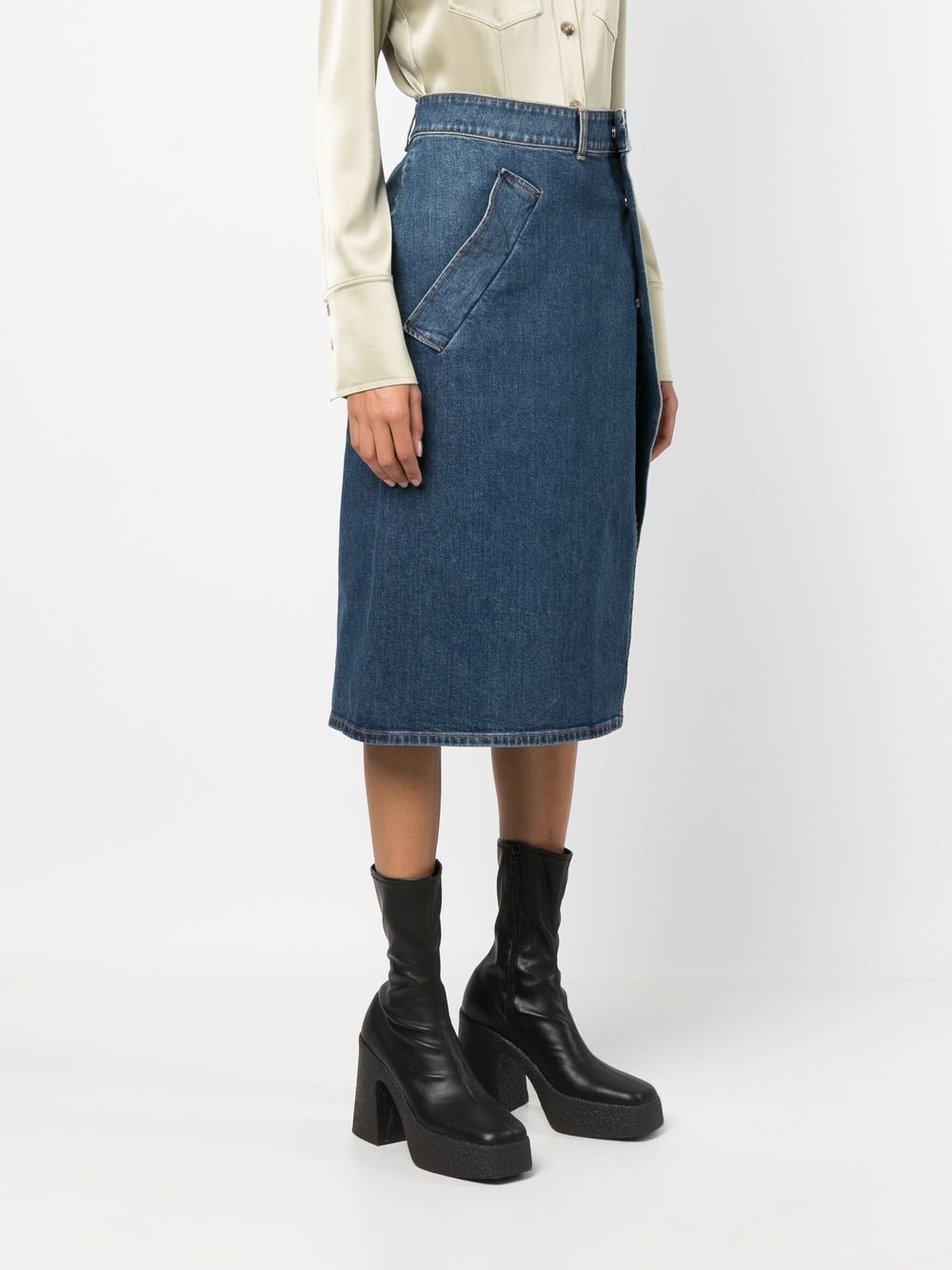 Stella McCartney Denim Wrap Skirt - Farfetch