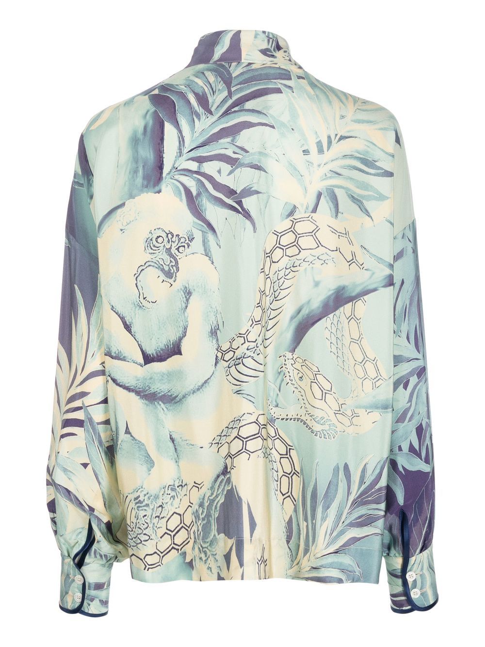Image 2 of F.R.S For Restless Sleepers jungle-print silk blouse