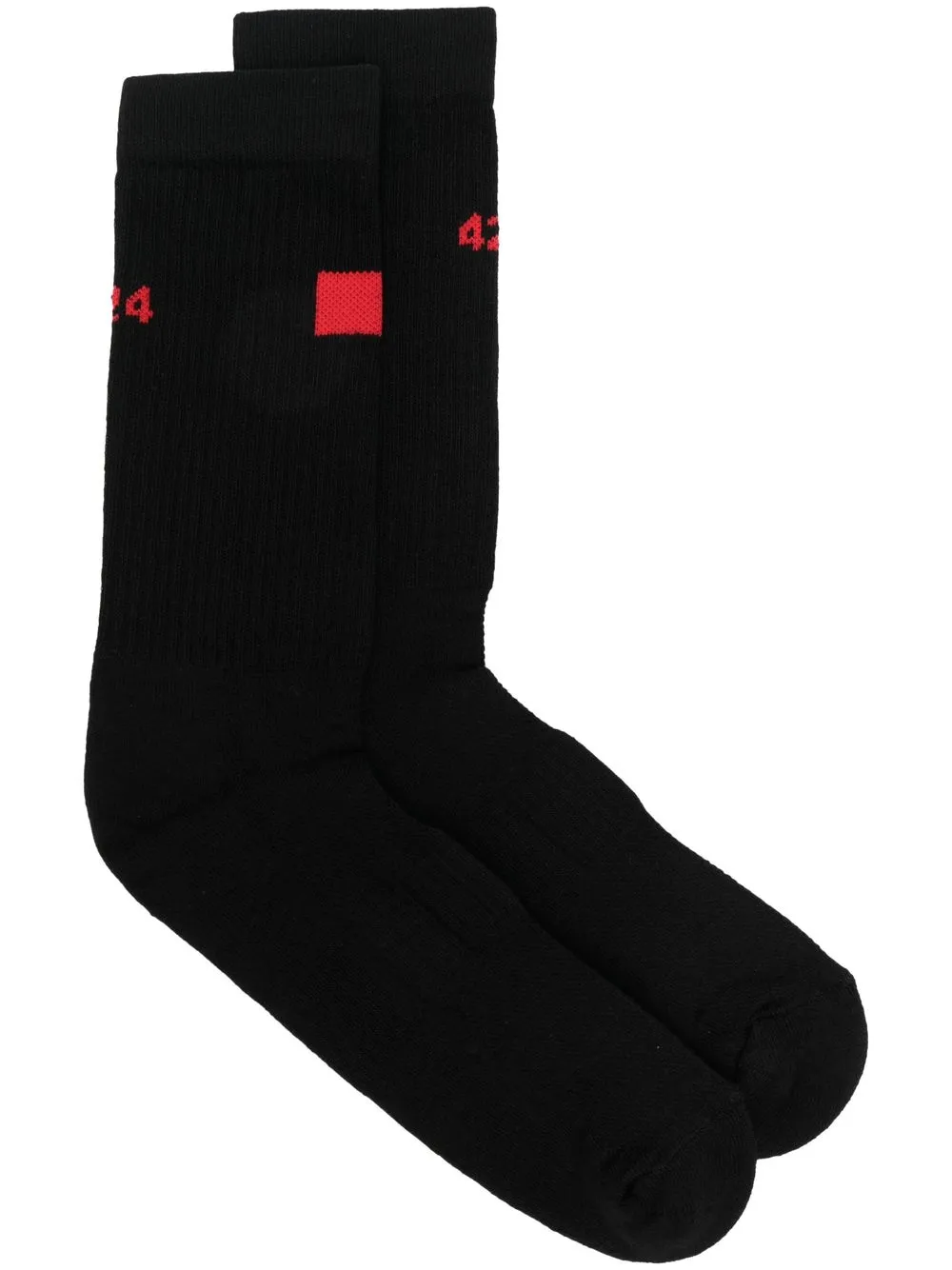 

424 calcetines con logo en intarsia - Negro