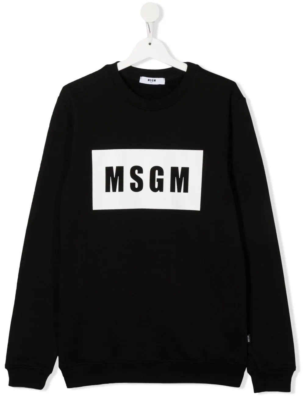 

MSGM Kids sudadera con logo estampado - Negro