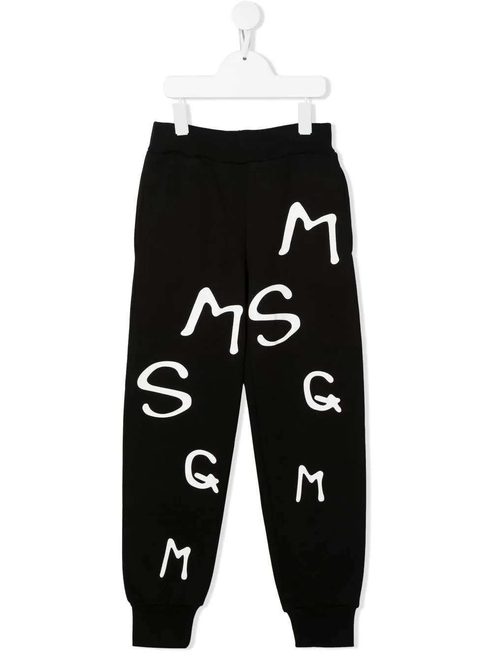MSGM Kids all-over logo print track pants - Black