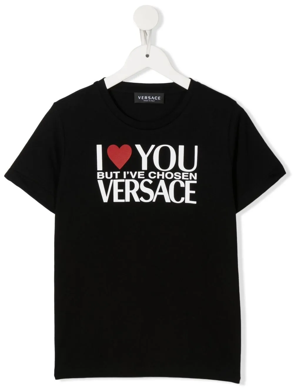 

Versace Kids I Love You slogan-print T-shirt - Black