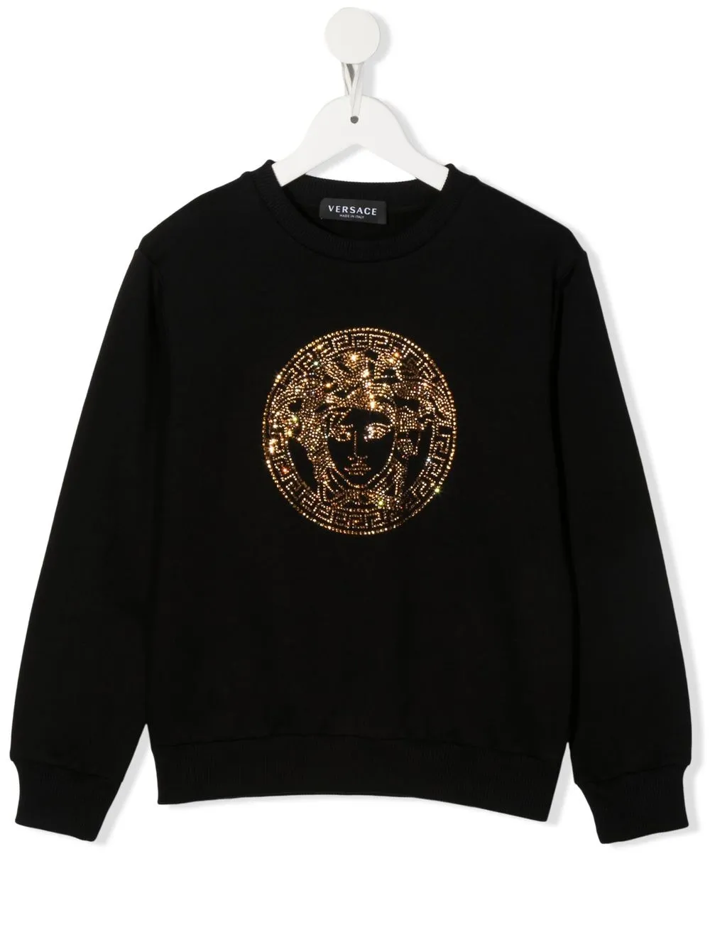 

Versace Kids sudadera Medusa con detalles de cristal - Negro