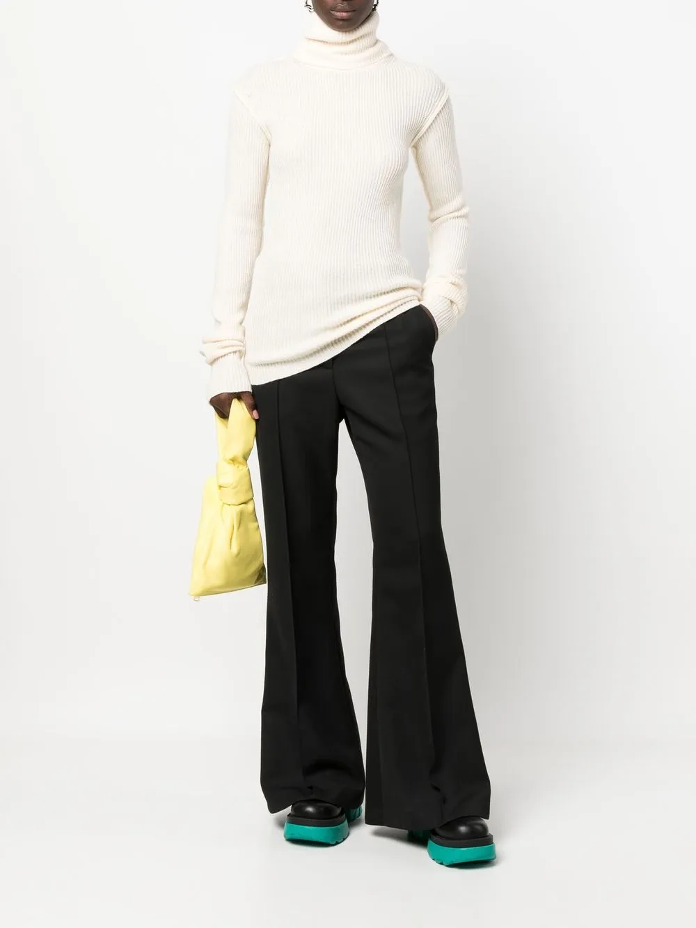 Sportmax Geribbelde coltrui - Beige