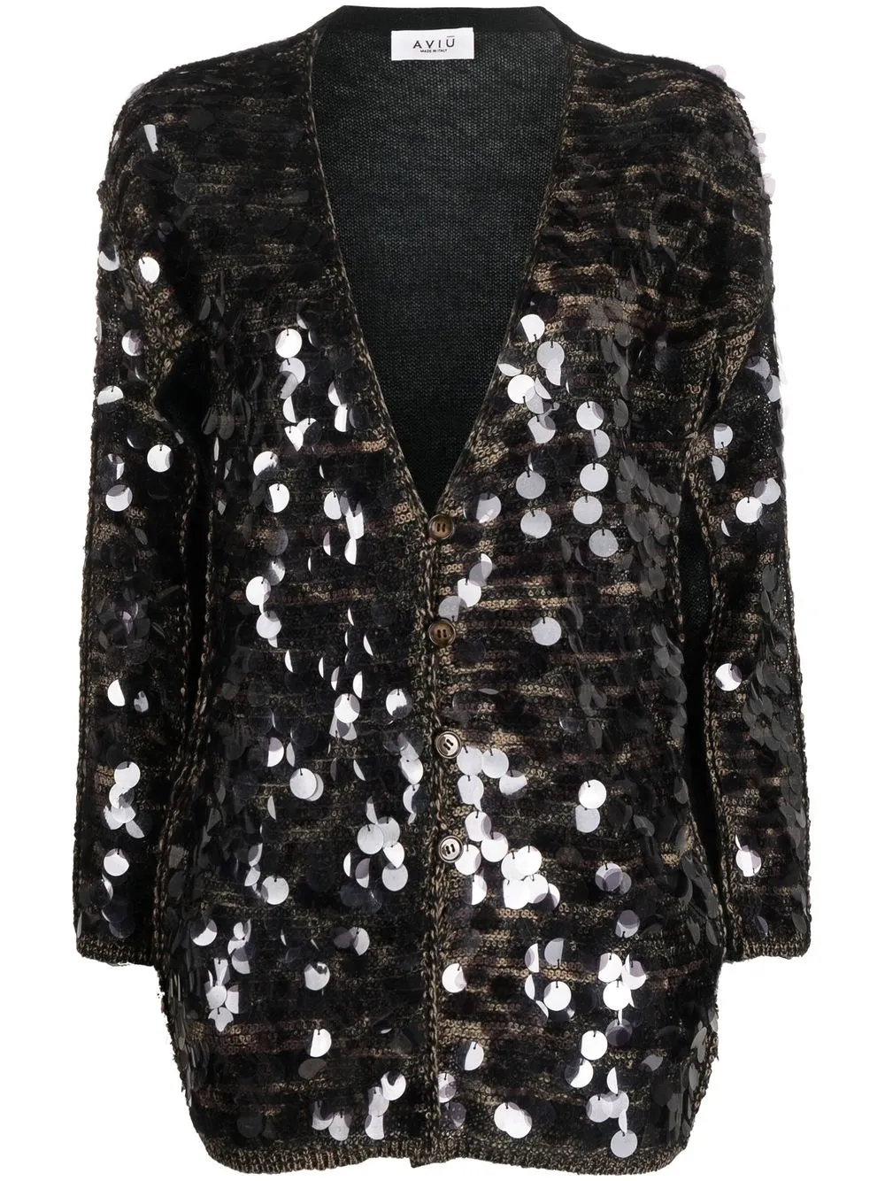 

Aviù sequin-embellished cardigan - Black