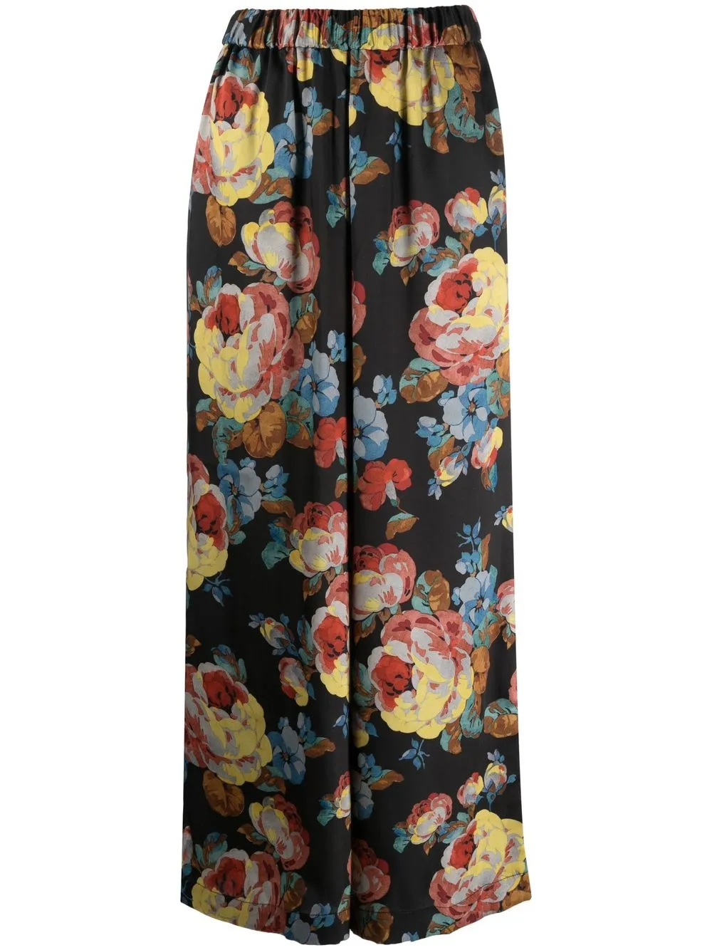 

Antonio Marras pantalones palazzo con estampado floral - Negro